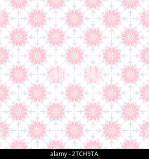 Floral pattern. Wallpaper baroque, damask. Seamless vector background. Pink and white ornament. Graphic modern pattern Stock Vector