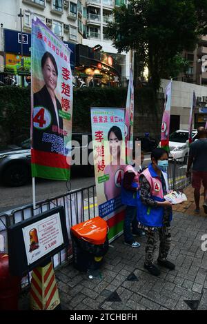 December 10th, 2023. Sai Ying Pun,Hong Kong. District council election day in Hong Kong. Stock Photo