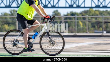 Being a cyclist is a whole philosophy of life based on active lifestyle everyone can ride mountain bike but not everyone wants. Help your body keep it Stock Photo
