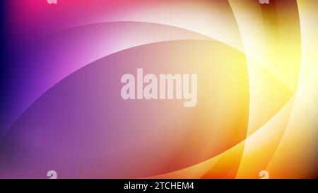 Violet orange blurred smooth glossy waves abstract background. Vector design Stock Vector