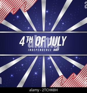 United States Independence Day Celebration. 4th of July Memorial Stock Vector