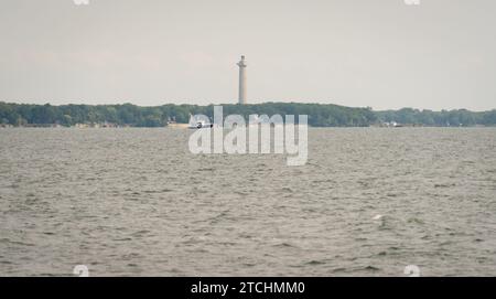 Obelisk of Perry's Victory & International Peace Memorial in Put-in-Bay, Ohio Stock Photo