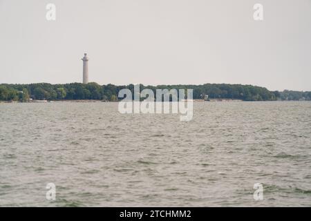 Obelisk of Perry's Victory & International Peace Memorial in Put-in-Bay, Ohio Stock Photo