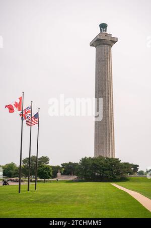 Obelisk of Perry's Victory & International Peace Memorial in Put-in-Bay, Ohio Stock Photo