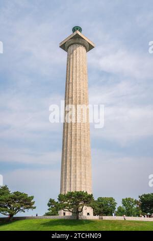 Obelisk of Perry's Victory & International Peace Memorial in Put-in-Bay, Ohio Stock Photo