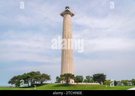 Obelisk of Perry's Victory & International Peace Memorial in Put-in-Bay, Ohio Stock Photo