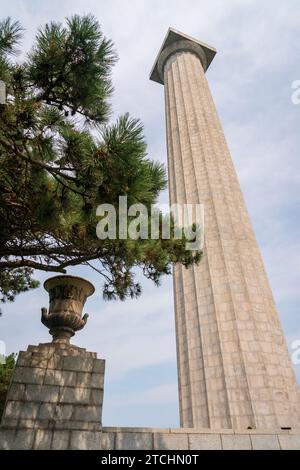 Obelisk of Perry's Victory & International Peace Memorial in Put-in-Bay, Ohio Stock Photo