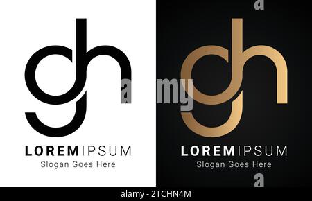 letter GH monogram luxury logo design Stock Vector Image & Art - Alamy