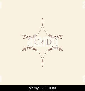 CD wedding initial logo letters in high quality professional design that will print well across any print media Stock Vector