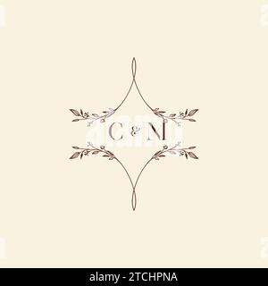CM wedding initial logo letters in high quality professional design that will print well across any print media Stock Vector
