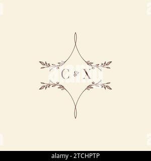 CX wedding initial logo letters in high quality professional design that will print well across any print media Stock Vector