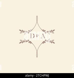 DA wedding initial logo letters in high quality professional design that will print well across any print media Stock Vector