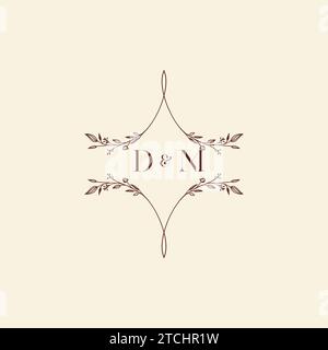 DM wedding initial logo letters in high quality professional design that will print well across any print media Stock Vector