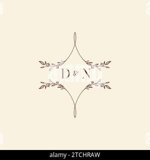 DN wedding initial logo letters in high quality professional design that will print well across any print media Stock Vector