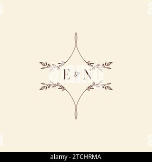 EN wedding initial logo letters in high quality professional design that will print well across any print media Stock Vector