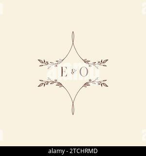 EO wedding initial logo letters in high quality professional design that will print well across any print media Stock Vector