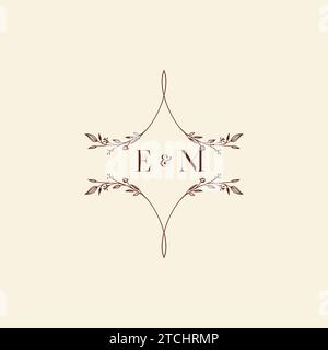 EM wedding initial logo letters in high quality professional design that will print well across any print media Stock Vector