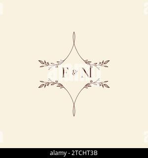 FM wedding initial logo letters in high quality professional design that will print well across any print media Stock Vector