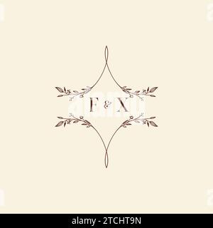 FX wedding initial logo letters in high quality professional design that will print well across any print media Stock Vector