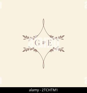 GE wedding initial logo letters in high quality professional design that will print well across any print media Stock Vector