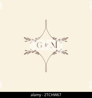 GM wedding initial logo letters in high quality professional design that will print well across any print media Stock Vector