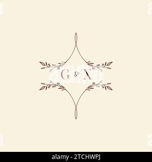 GX wedding initial logo letters in high quality professional design that will print well across any print media Stock Vector
