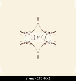 HQ wedding initial logo letters in high quality professional design that will print well across any print media Stock Vector