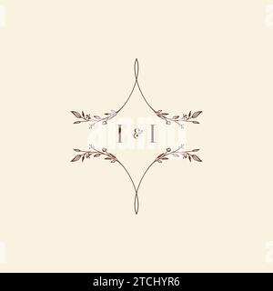 II wedding initial logo letters in high quality professional design that will print well across any print media Stock Vector