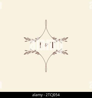 IT wedding initial logo letters in high quality professional design that will print well across any print media Stock Vector