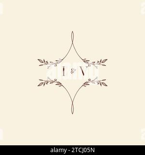 IV wedding initial logo letters in high quality professional design that will print well across any print media Stock Vector