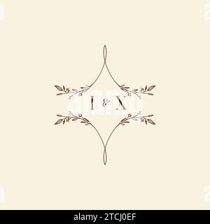 IX wedding initial logo letters in high quality professional design that will print well across any print media Stock Vector