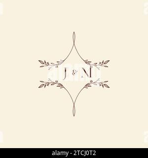 JM wedding initial logo letters in high quality professional design that will print well across any print media Stock Vector