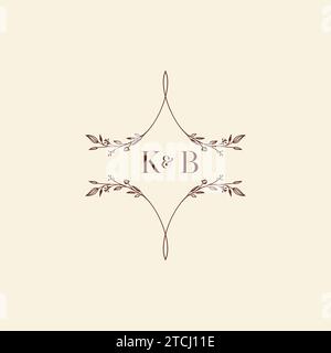 KB wedding initial logo letters in high quality professional design that will print well across any print media Stock Vector