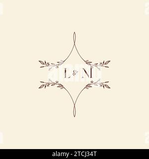 LM wedding initial logo letters in high quality professional design that will print well across any print media Stock Vector