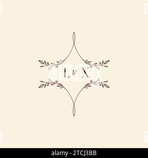 LX wedding initial logo letters in high quality professional design that will print well across any print media Stock Vector