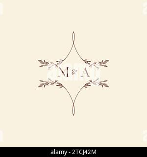 MA wedding initial logo letters in high quality professional design that will print well across any print media Stock Vector