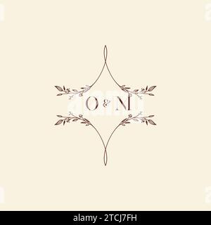 OM wedding initial logo letters in high quality professional design that will print well across any print media Stock Vector