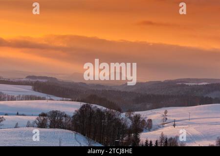 View from Lichtenhain to the Lilienstein Stock Photo