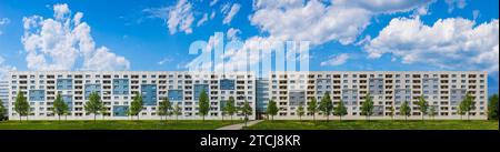 Dresden prefabricated building refurbishment Stock Photo