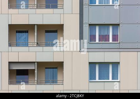 Dresden prefabricated building refurbishment Stock Photo