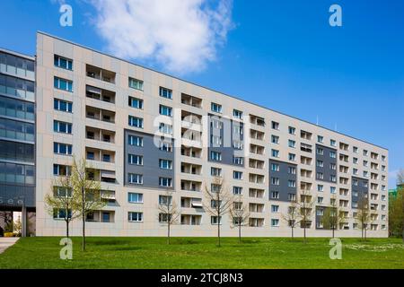 Dresden prefabricated building refurbishment Stock Photo