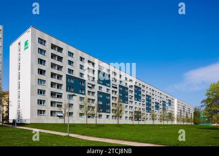 Dresden prefabricated building refurbishment Stock Photo