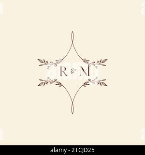RM wedding initial logo letters in high quality professional design that will print well across any print media Stock Vector