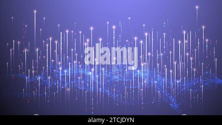 Information data technology background. Hand drawn vector Stock Vector