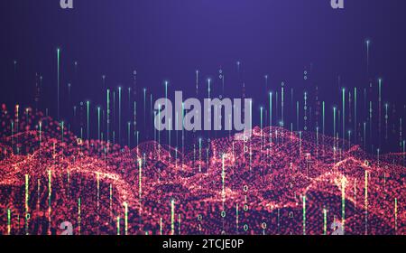 Information data technology background. Hand drawn vector Stock Vector