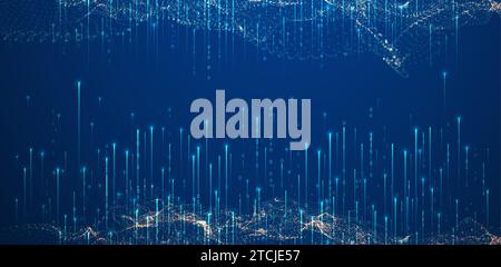 Information data technology background. Hand drawn vector Stock Vector