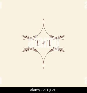 TT wedding initial logo letters in high quality professional design that will print well across any print media Stock Vector