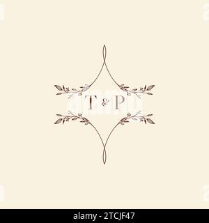TP wedding initial logo letters in high quality professional design that will print well across any print media Stock Vector