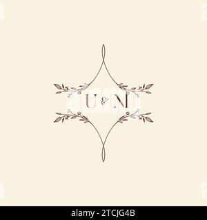UM wedding initial logo letters in high quality professional design that will print well across any print media Stock Vector