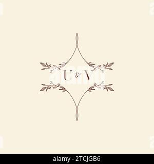 UV wedding initial logo letters in high quality professional design that will print well across any print media Stock Vector